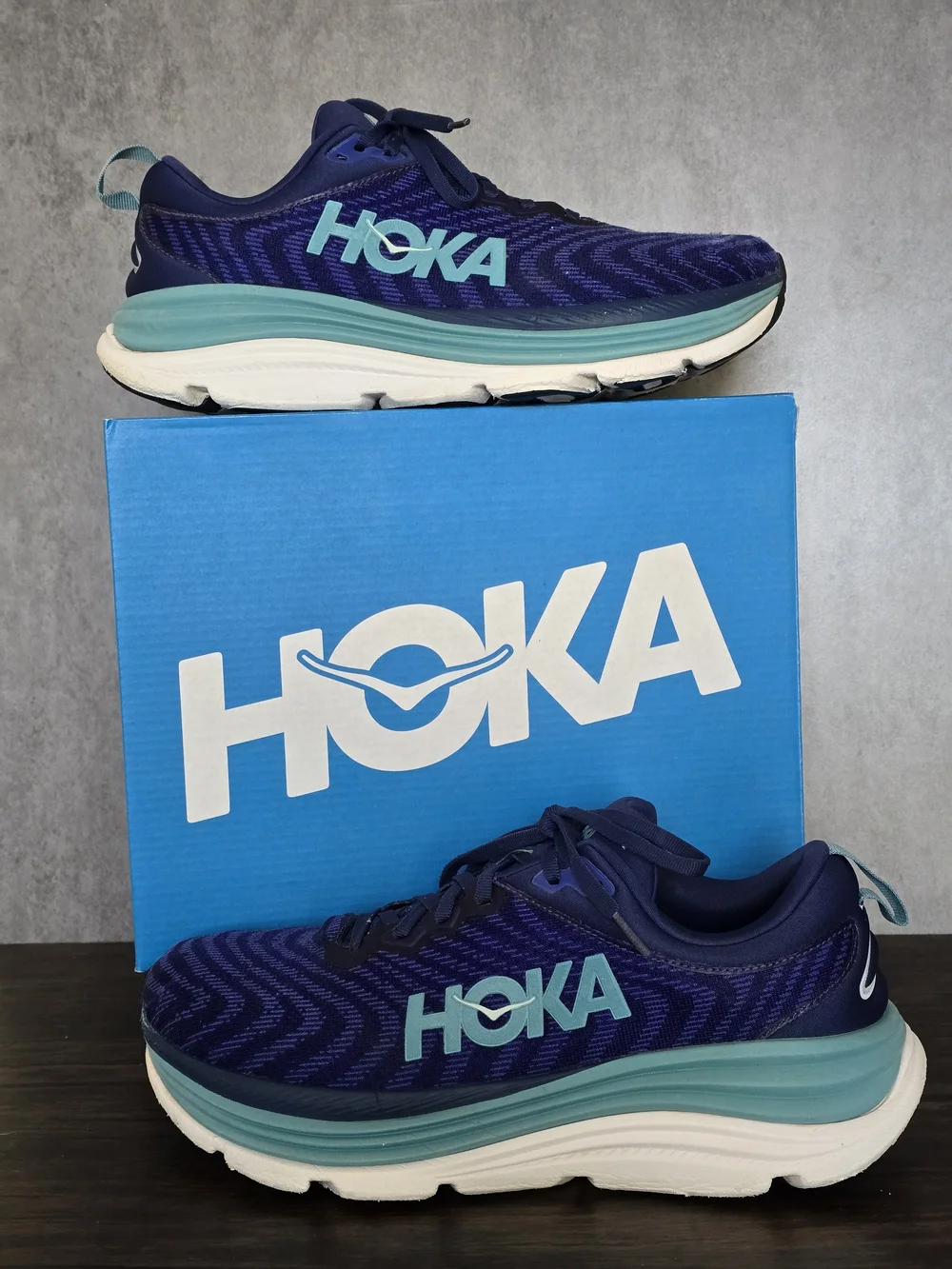 HOKA Gaviota 5 Athletic Shoes Purple & Teal US 10.5B